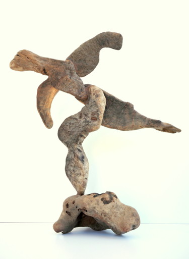 Sculpture intitulée "The abstract  artif…" par Nestor, Œuvre d'art originale, Bois
