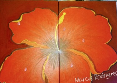 Painting titled "Big Flôr" by Marcus Rodrigues, Original Artwork, Acrylic