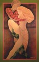 Painting titled "DANCERS" by Leslie Marcus, Original Artwork, Oil