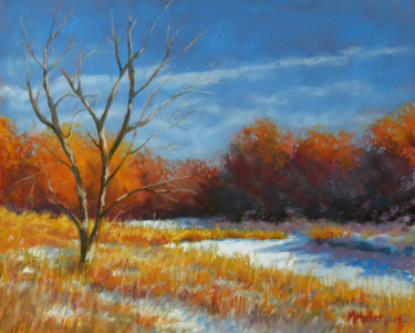 Painting titled "Winters Color" by Marcus Moller, Original Artwork, Oil