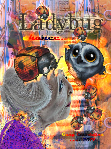 Цифровое искусство под названием "Ladybug   ©2019" - Geny Chanteline, Подлинное произведение искусства, Цифровая живопись