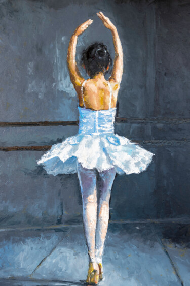 Painting titled "Little Dancer" by Marek Hausmann, Original Artwork, Oil