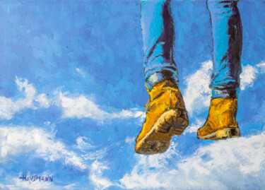 Картина под названием "Be on cloud nine" - Marek Hausmann, Подлинное произведение искусства, Масло