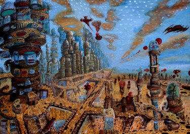 Pintura titulada "Dradian" por Marek Izydorczyk, Obra de arte original, Oleo