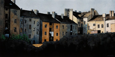 Painting titled "Late afternoon" by Marek Krumpar, Original Artwork, Oil