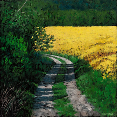 Painting titled "The way" by Marek Krumpar, Original Artwork, Oil