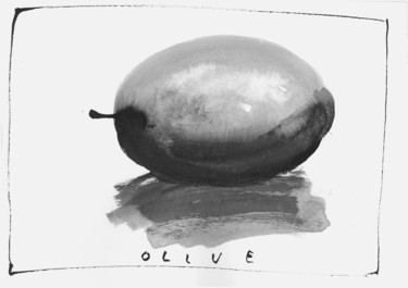 Tekening getiteld "2018-02-04-olive.jpg" door Marek Borsányi, Origineel Kunstwerk, Inkt