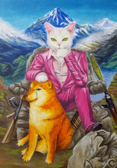 Картина под названием "Far cry" - Maretta Elsalieva, Подлинное произведение искусства, Акрил