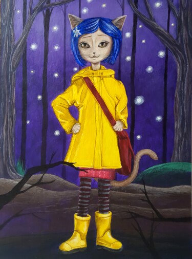 Картина под названием "Coraline" - Maretta Elsalieva, Подлинное произведение искусства, Акрил