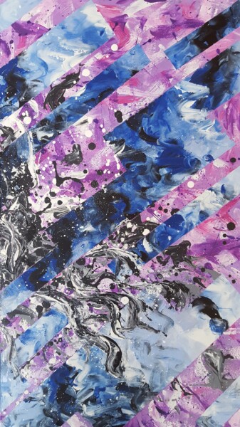 Pittura intitolato "Purple Mood №1" da Maretta Elsalieva, Opera d'arte originale, Acrilico
