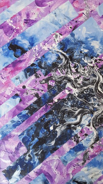 Pittura intitolato "Purple Mood №2" da Maretta Elsalieva, Opera d'arte originale, Acrilico