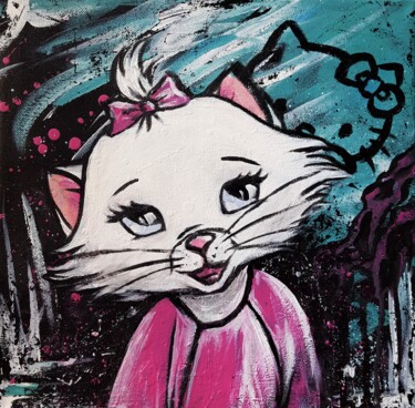 Peinture intitulée "Kitty Marie" par Maretta Elsalieva, Œuvre d'art originale, Acrylique