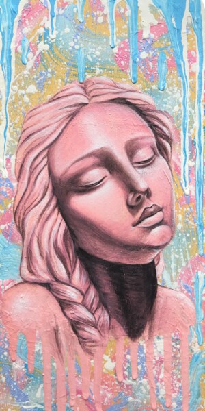 Картина под названием "Pink Sculpture" - Maretta Elsalieva, Подлинное произведение искусства, Акрил