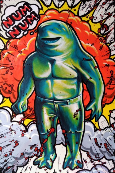 Painting titled "King Shark" by Maretta Elsalieva, Original Artwork, Acrylic