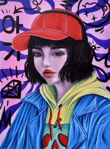 Картина под названием "Snow White" - Maretta Elsalieva, Подлинное произведение искусства, Масло