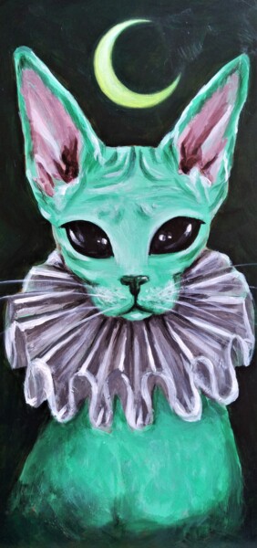 Malerei mit dem Titel "Emerald" von Maretta Elsalieva, Original-Kunstwerk, Acryl