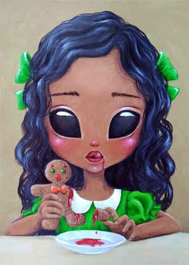 Картина под названием "Sweet Tooth" - Maretta Elsalieva, Подлинное произведение искусства, Акрил