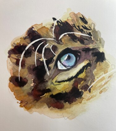 Digital Arts titled "Eyes" by Marevann, Original Artwork, Watercolor