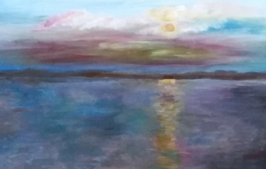 Pittura intitolato "Il tramonto" da Kerstin Marfordt, Opera d'arte originale, Acrilico
