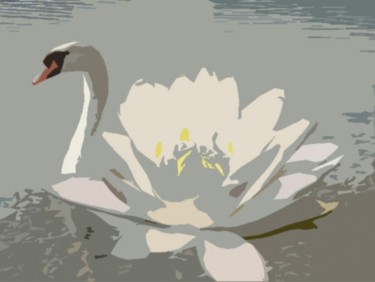 Digital Arts titled "Biser-lotus" by Ekaterina Iakshina, Original Artwork, Collages