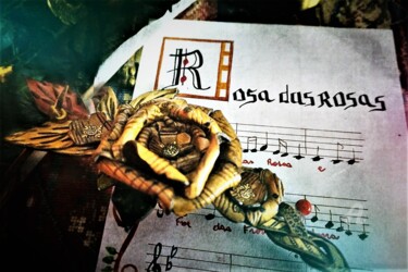 Artisanat intitulée "Couronne de roses m…" par Margaery, Œuvre d'art originale