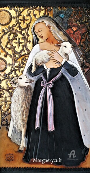 Картина под названием "Agnès Sorel - portr…" - Margaery, Подлинное произведение искусства, Акрил