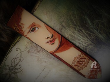 Artisanat intitulée "Marque-pages cuir r…" par Margaery, Œuvre d'art originale