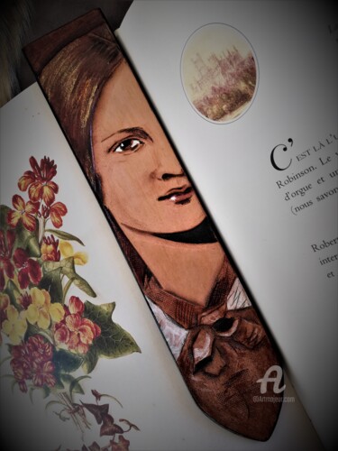Artisanat intitulée "Marque-pages cuir C…" par Margaery, Œuvre d'art originale