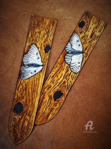 Artisanat intitulée "Marque-pages Papill…" par Margaery, Œuvre d'art originale