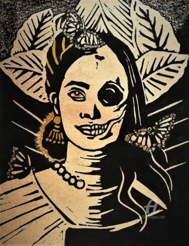 Zeichnungen mit dem Titel "La Malinche" von Margaery, Original-Kunstwerk, Acryl