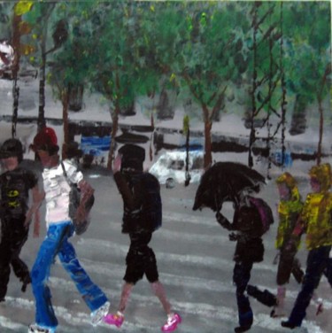 Pintura titulada "paso de peatones" por Margarita, Obra de arte original