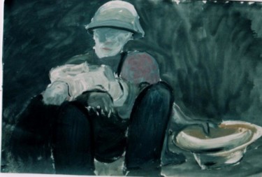 Pintura titulada "heroe de guerra" por Margarita, Obra de arte original