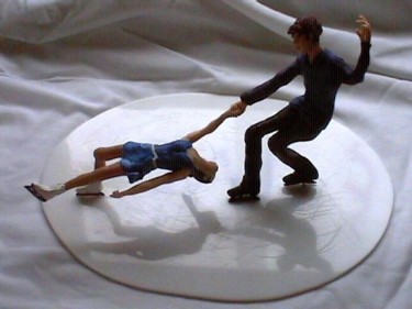 Sculpture titled "Pareja de patinaje" by Margarita, Original Artwork