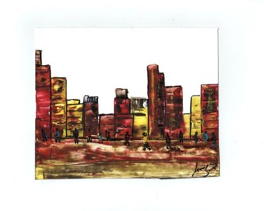Pintura titulada "Rascacielos" por Margarita, Obra de arte original