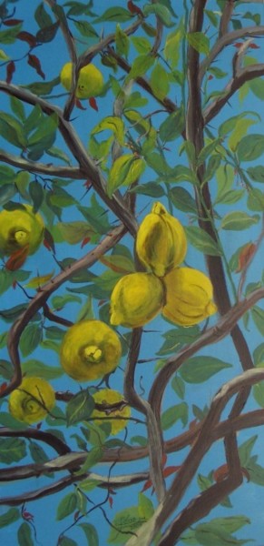 Pintura titulada "Dentro del limonero" por Elvira Margalef, Obra de arte original, Oleo
