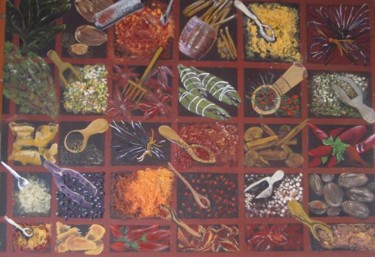 Pintura titulada "Especieria" por Elvira Margalef, Obra de arte original, Oleo