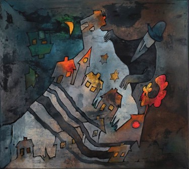 sztetel.jpg Painting, abstract, artwork by Margalit (Malgorzata Krasucka)