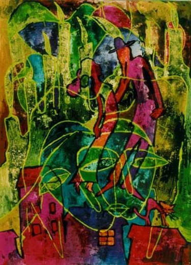 Painting titled "No.P10" by Margalit (Malgorzata Krasucka), Original Artwork