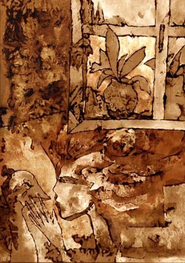 Digital Arts titled "No.G15 sepia" by Margalit (Malgorzata Krasucka), Original Artwork