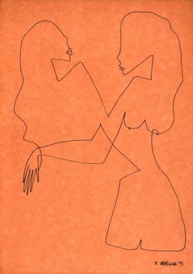 Tekening getiteld "erotyk2" door Margalit (Malgorzata Krasucka), Origineel Kunstwerk