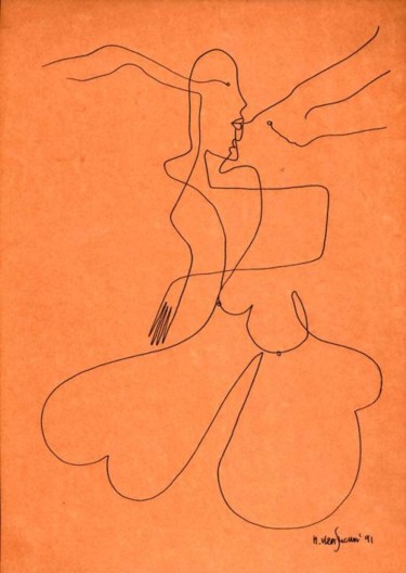 Drawing titled "erotyk 4" by Margalit (Malgorzata Krasucka), Original Artwork