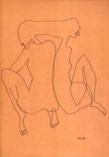 Drawing titled "erotyk 10" by Margalit (Malgorzata Krasucka), Original Artwork