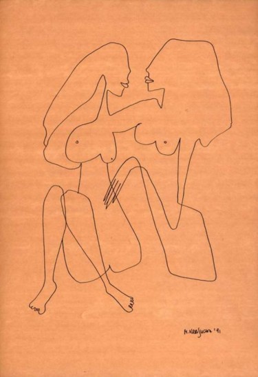 Drawing titled "erotyk 11" by Margalit (Malgorzata Krasucka), Original Artwork