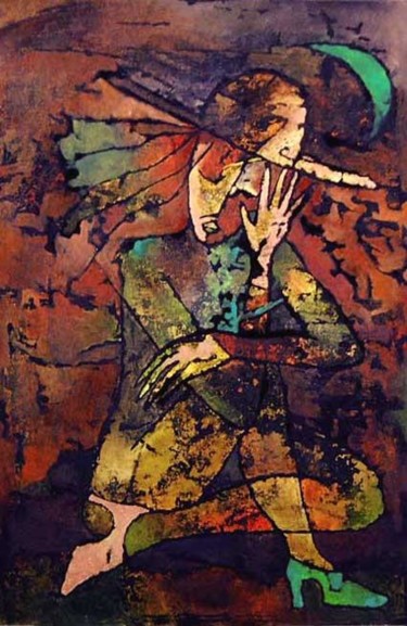 Pittura intitolato "No.N5" da Margalit (Malgorzata Krasucka), Opera d'arte originale, Olio