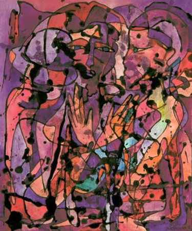 Pittura intitolato "No.N16 cicle Emotio…" da Margalit (Malgorzata Krasucka), Opera d'arte originale, Olio