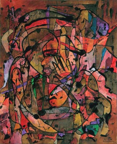 Pittura intitolato "No.N27 cicle Emotio…" da Margalit (Malgorzata Krasucka), Opera d'arte originale, Olio