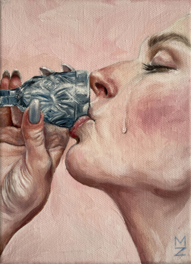 Schilderij getiteld "Crybaby" door Margarita Zemskova, Origineel Kunstwerk, Olie