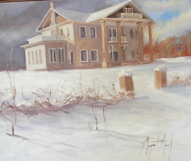 Painting titled "Brady Mansion" by Margaret Aycock, Original Artwork, Oil