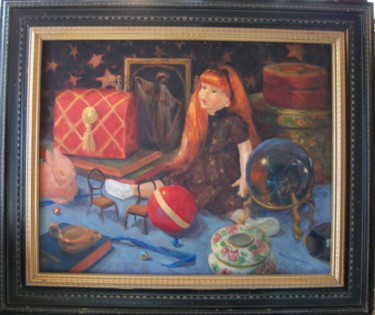 Painting titled "Toys and Dolls, a m…" by Margaret Aycock, Original Artwork