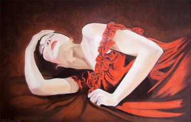 Painting titled "Momento Calmo" by Margaret Zita Coughlan, Original Artwork, Oil